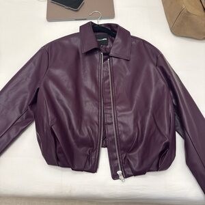 Fashion Nova Rich Purple Bomber Jacket